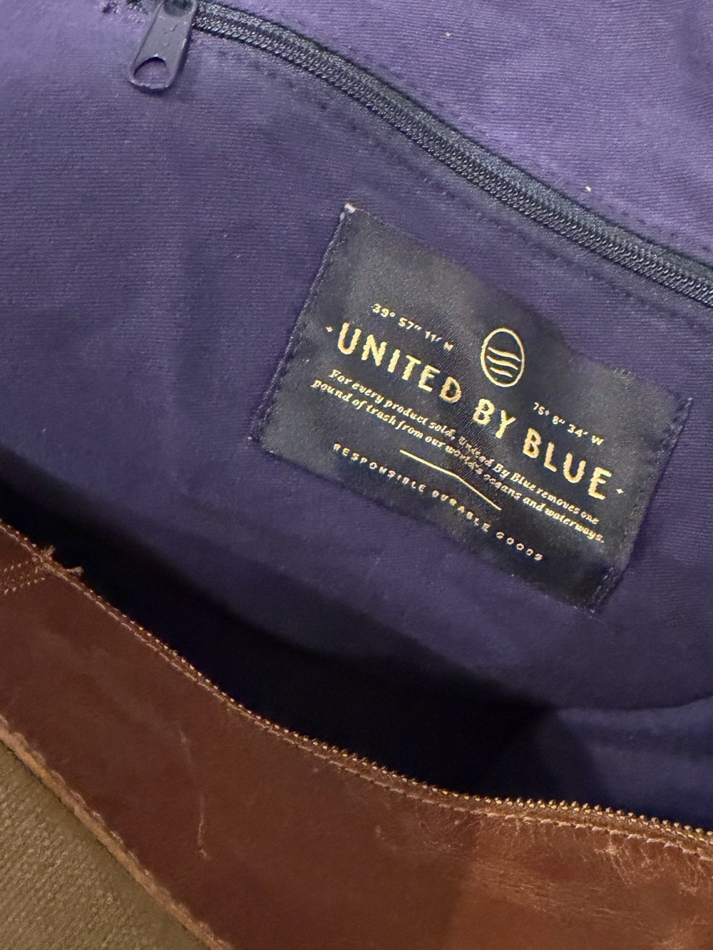 United By Blue Trafford Canvas Weekender Duffle Travel Bag Moss Green Leather - Picture 11 of 14
